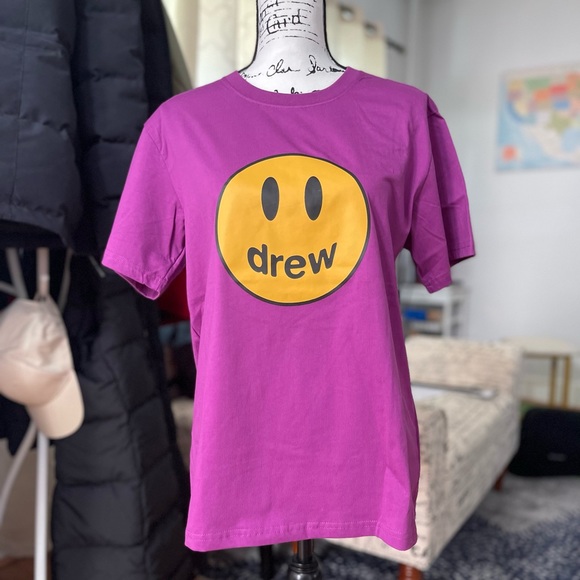 NWOT Men’s Small/Women’s Medium Drew House Mascot Cotton Tee In Purple - Picture 5 of 12